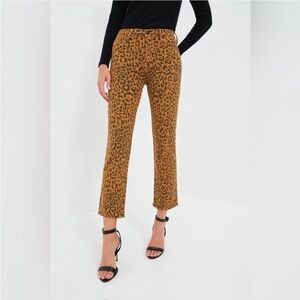 MOTHER Hit The Spot Mid Rise Leopard Denim Jeans